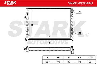 радиатор, охлаждане на двигателя STARK SKRD-0120448