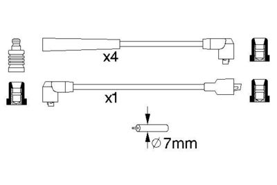 Комплект проводов зажигания BOSCH 0 986 356 745 для ROVER 800