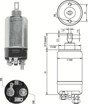 MAGNETI MARELLI Solenoidinis jungiklis, starteris