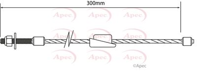 Cable Pull, parking brake APEC CAB1138