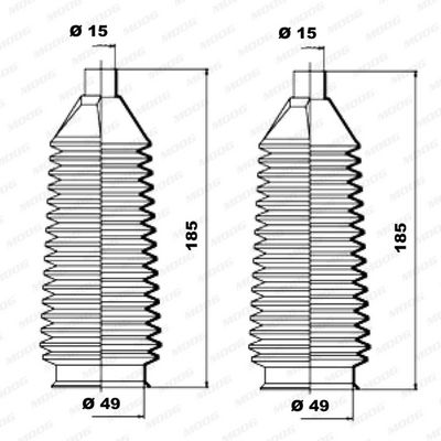 FALTENBALGSATZ LENKUNG MOOG K150032 1
