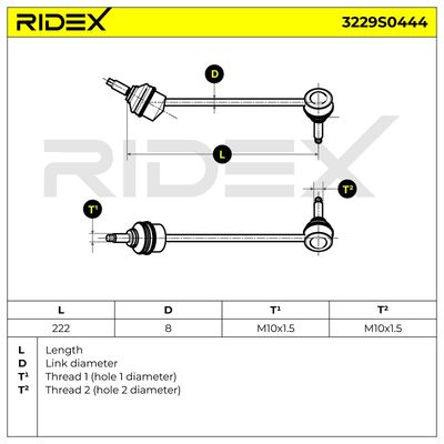 биалета RIDEX 3229S0444