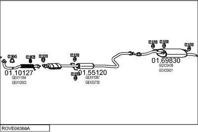 SISTEM DE ESAPAMENT MTS ROVE08368A003231