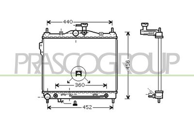 радиатор, охлаждане на двигателя PRASCO HN330R002
