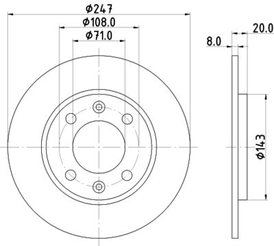 DISC FRANA HELLA 8DD355101811 3