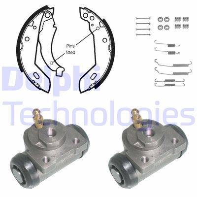 DELPHI 872 Ремкомплект барабанных колодок 