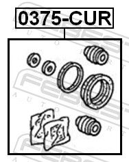 Repair Kit, brake caliper 0375-CUR