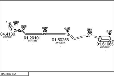 SISTEM DE ESAPAMENT MTS DACI69718A125301