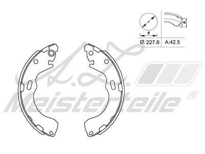 комплект спирачна челюст A.Z. Meisterteile AZMT-44-026-1450