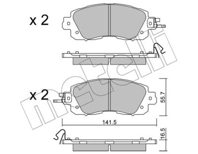 Brake Pad Set, disc brake 22-1080-0