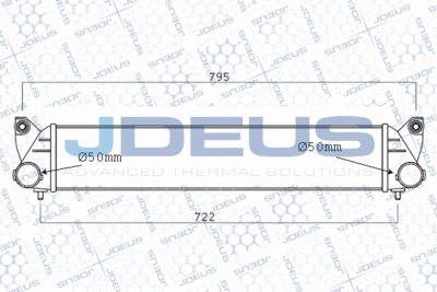 JDEUS M-842022A Интеркулер  для FIAT SEDICI (Фиат Седики)