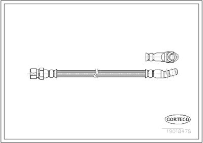 Тормозной шланг CORTECO 19018478 для FIAT RITMO