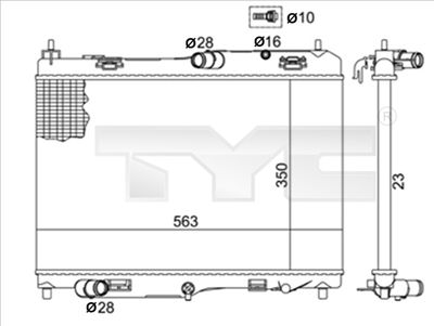 TYC 710-0058-R Крышка радиатора  для FORD TRANSIT (Форд Трансит)