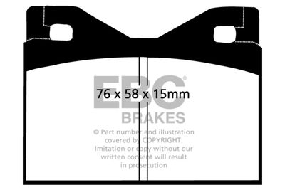 Комплект тормозных колодок, дисковый тормоз EBC Brakes DP4126R для VW K