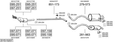 Układ wydechowy BOSAL SYS15207