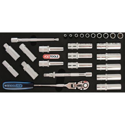 KS TOOLS Įstatomų raktų rinkinys, uždegimo žvakė