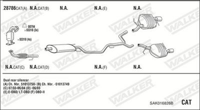 Изпускателна система WALKER SAK016826B