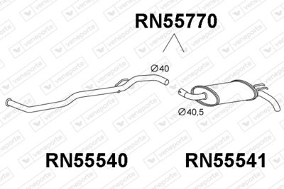 Глушитель выхлопных газов конечный VENEPORTE RN55770 для RENAULT TWINGO