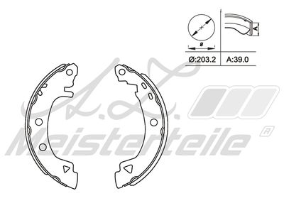 комплект спирачна челюст A.Z. Meisterteile AZMT-44-026-1218