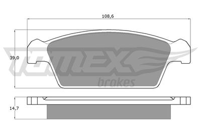 Комплект тормозных колодок, дисковый тормоз TOMEX Brakes TX 10-75 для DAEWOO TICO