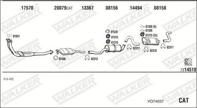 Изпускателна система WALKER VO74037