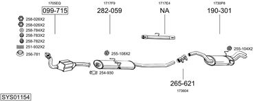 Układ wydechowy BOSAL SYS01154
