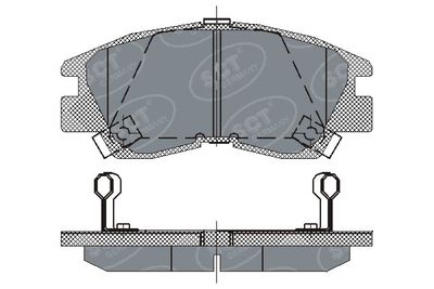 Комплект тормозных колодок, дисковый тормоз SCT - MANNOL SP 222 PR для MITSUBISHI L300
