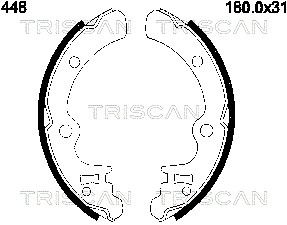 TRISCAN 8100 68448 Гальмівні колодки барабанні 
