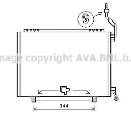 Конденсатор, кондиционер AVA QUALITY COOLING FD5610 для FORD B-MAX