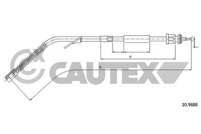 Тросик, cтояночный тормоз CAUTEX 766286 для MERCEDES-BENZ T2/LN1