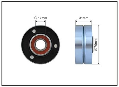 Tensioner Pulley, V-ribbed belt 500168