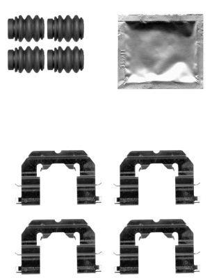 Комплектующие, колодки дискового тормоза HELLA 8DZ 355 205-231 для HYUNDAI i20