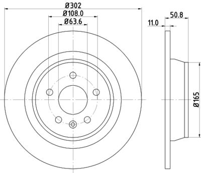 Тормозной диск HELLA 8DD 355 118-841 для FORD S-MAX