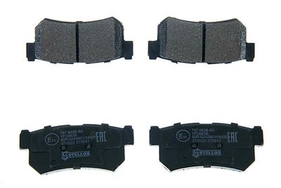 комплект спирачно феродо, дискови спирачки STELLOX 1499 000B-SX