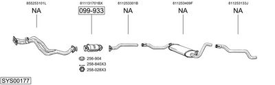 ABGASANLAGE BOSAL SYS00177