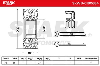 комплект колесен лагер STARK SKWB-0180684