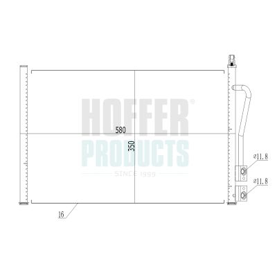кондензатор, климатизация HOFFER 991003