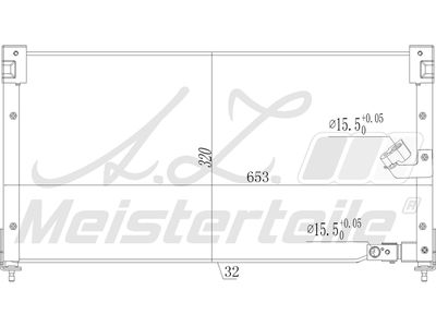 кондензатор, климатизация A.Z. Meisterteile AZMT-45-030-1610