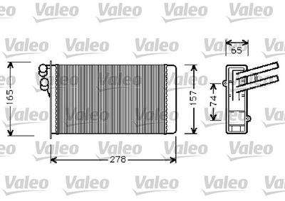 Теплообменник, отопление салона VALEO 812237 для VW PASSAT