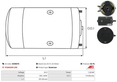 MOTOR ELECTRIC AS-PL DC9047S 3