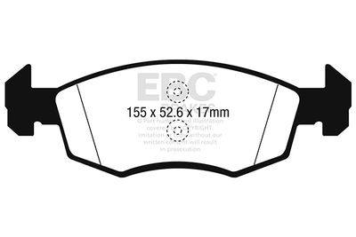 Комплект тормозных колодок, дисковый тормоз EBC Brakes DPX2241 для OPEL CORSA