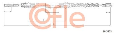 Тросик, cтояночный тормоз COFLE 10.5973 для OPEL SINTRA