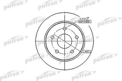 Тормозной диск PATRON PBD1651 для FORD SCORPIO