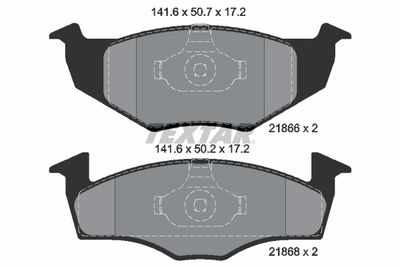 Комплект тормозных колодок, дисковый тормоз TEXTAR 2186602 для VW FOX