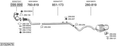 SISTEM DE ESAPAMENT BOSAL SYS29479