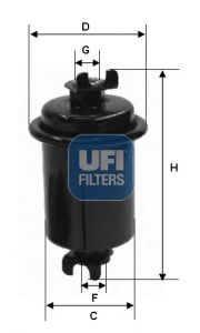 Топливный фильтр UFI 31.550.00 для HYUNDAI LANTRA