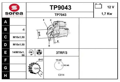 STARTER SNRA TP9043