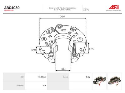 Likeretter, dynamo AUTOSTARTER ARC4030