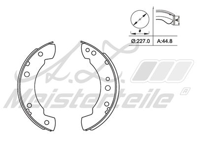 комплект спирачна челюст A.Z. Meisterteile AZMT-44-026-1292