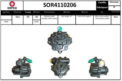 EAI SOR4110206 Насос гидроусилителя руля  для SEAT INCA (Сеат Инка)